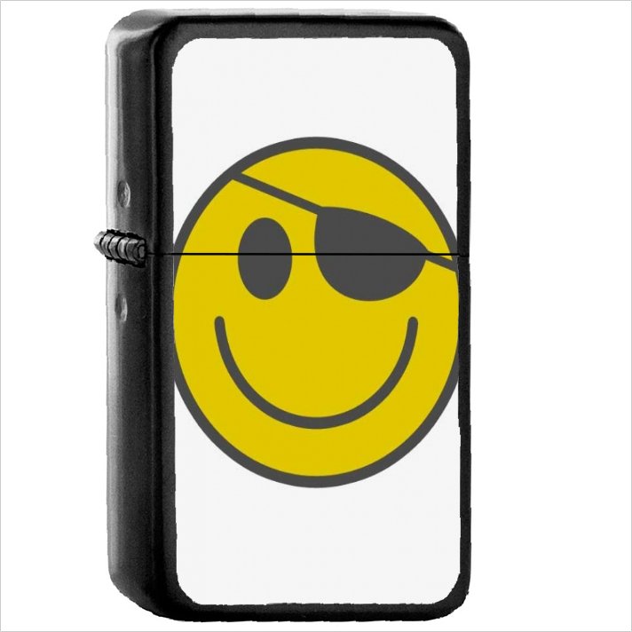 Humor Smiley Emmoji Oil Windproof Black Lighter Briquet Encendedor L1877