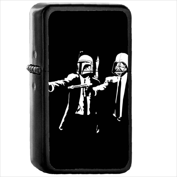 Humor Star Wars Oil Windproof Black Lighter Briquet Encendedor L863