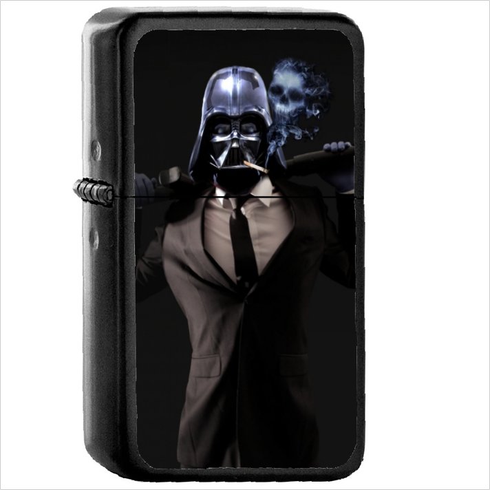 Humor Star Wars Oil Windproof Black Lighter Briquet Encendedor L3005