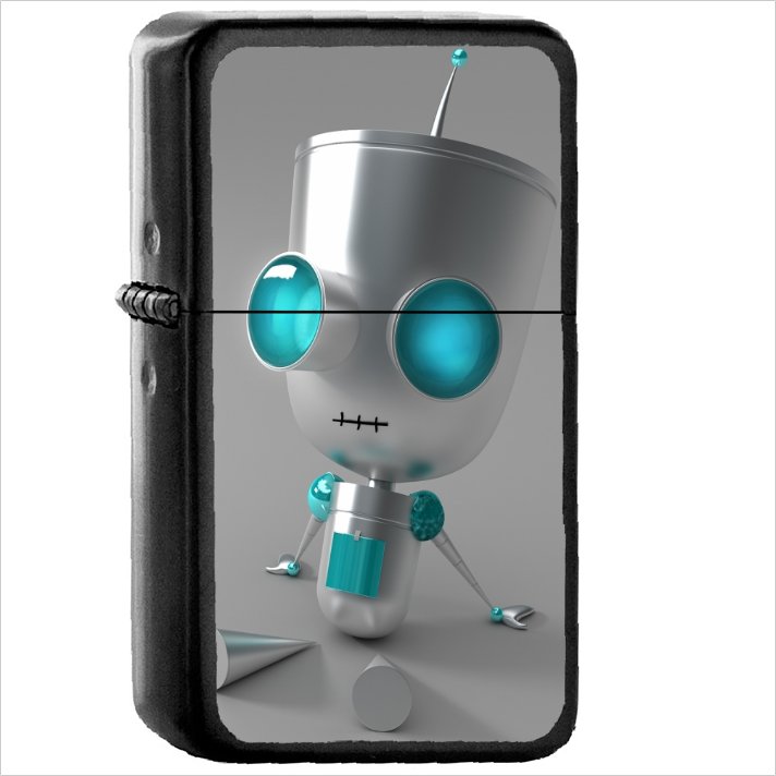 Invader Zim Oil Windproof Black Lighter Briquet Encendedor L133