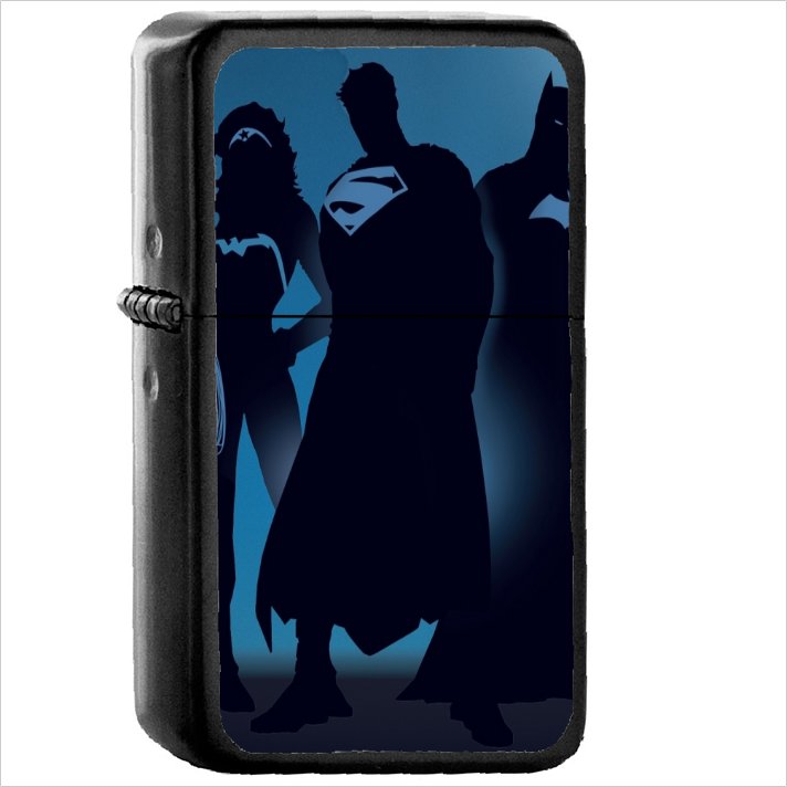Justice League Oil Windproof Black Lighter Briquet Encendedor L245
