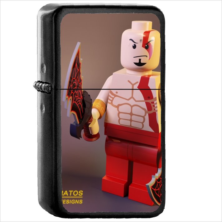 Lego Oil Windproof Black Lighter Briquet Encendedor L649