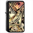Man Made Dollar Currencies Oil Windproof Black Lighter Briquet Encendedor L2342