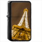 Man Made Eiffel Tower Monuments Oil Windproof Black Lighter Briquet Encendedor L3011