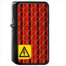 Man Made Fence Oil Windproof Black Lighter Briquet Encendedor L2359