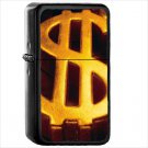 Man Made Gold Oil Windproof Black Lighter Briquet Encendedor L2257