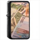 Man Made Money Currencies Oil Windproof Black Lighter Briquet Encendedor L1828