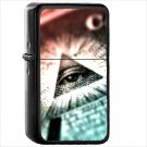 Misc Illuminati Oil Windproof Black Lighter Briquet Encendedor L1928