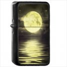 Moon Oil Windproof Black Lighter Briquet Encendedor L328