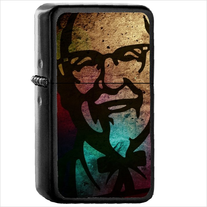 Products KFC Oil Windproof Black Lighter Briquet Encendedor L2352