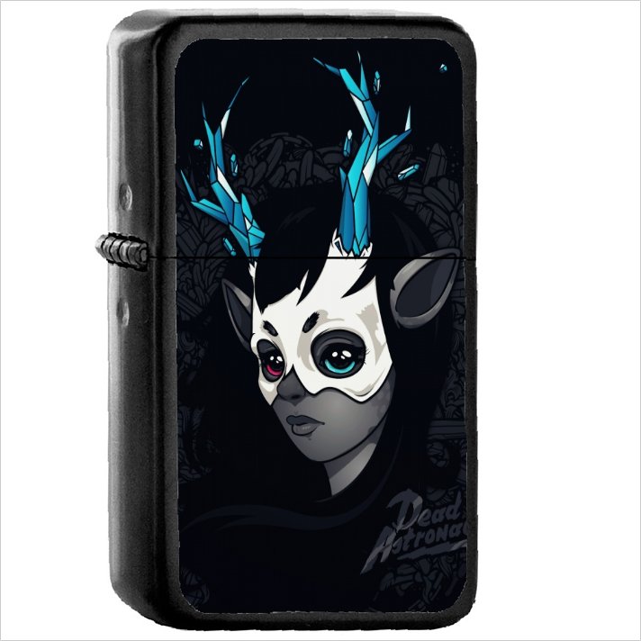 Psychedelic Oil Windproof Black Lighter Briquet Encendedor L51