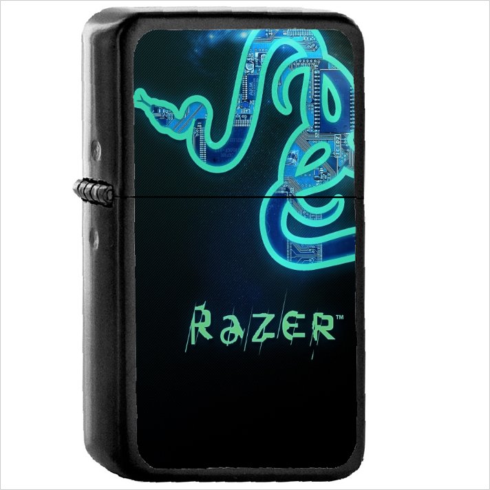 Razer Oil Windproof Black Lighter Briquet Encendedor L294