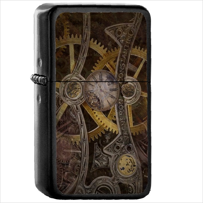 Steampunk Oil Windproof Black Lighter Briquet Encendedor L121
