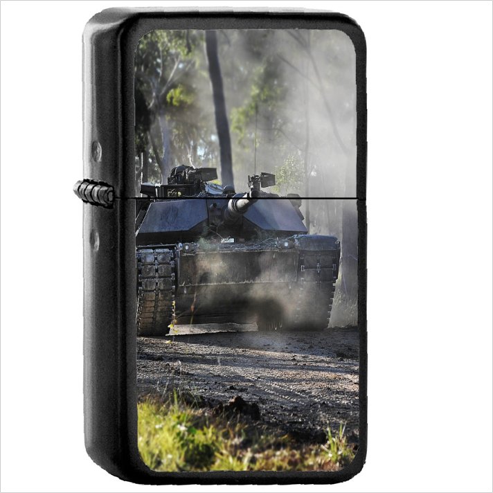 Tank Tanks Oil Windproof Black Lighter Briquet Encendedor L271