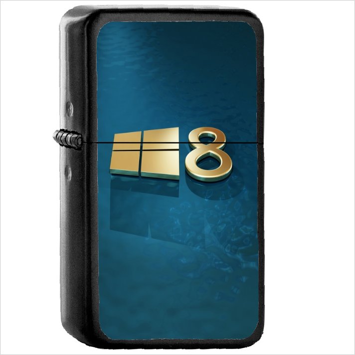 Windows 8 Windows Oil Windproof Black Lighter Briquet Encendedor L255