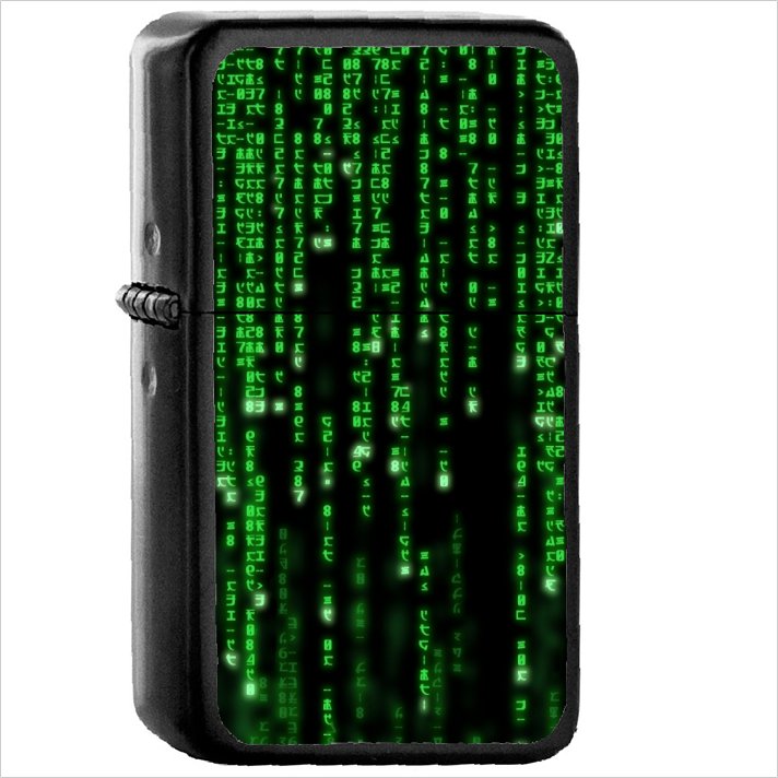 The Matrix Oil Windproof Black Lighter Briquet Encendedor L270