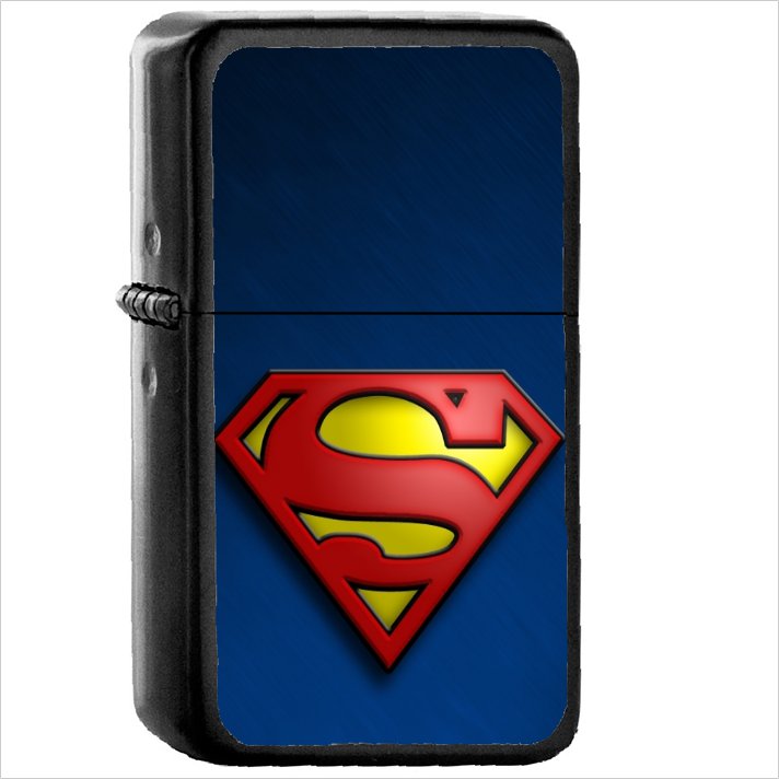 Superman Oil Windproof Black Lighter Briquet Encendedor L368