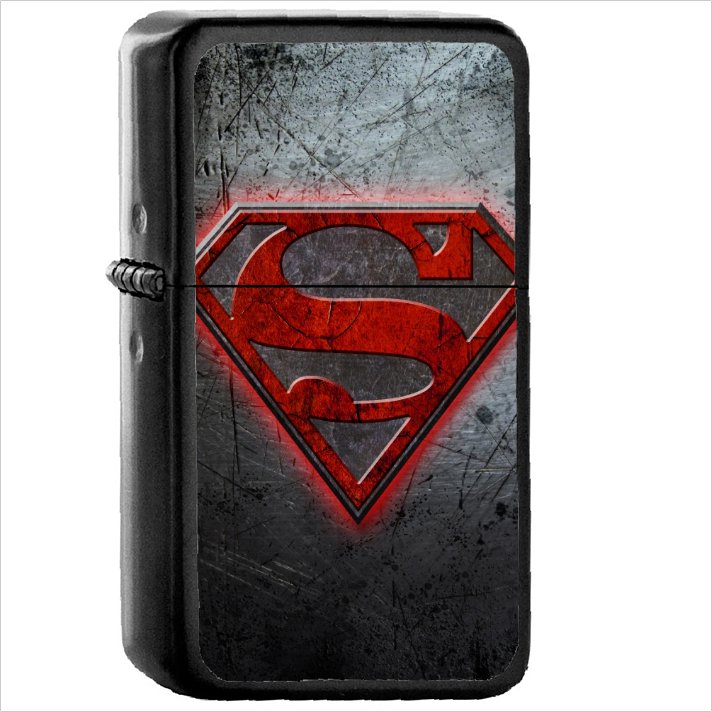 Superman Oil Windproof Black Lighter Briquet Encendedor L369