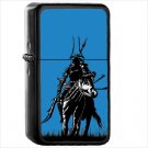 Fantasy Samurai Oil Windproof Black Lighter Briquet Encendedor L705