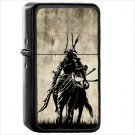 Fantasy Samurai Oil Windproof Black Lighter Briquet Encendedor L2351
