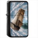 Fantasy Ship Oil Windproof Black Lighter Briquet Encendedor L2584