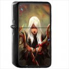 Fantasy Women Warrior Oil Windproof Black Lighter Briquet Encendedor L3218