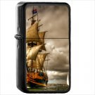 Vehicles Sailing Ship Oil Windproof Black Lighter Briquet Encendedor L1694