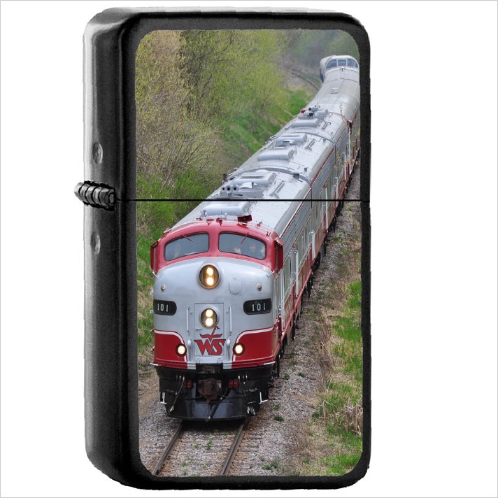 Vehicles Train Oil Windproof Black Lighter Briquet Encendedor L2835
