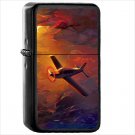Artistic Aircraft Oil Windproof Black Lighter Briquet Encendedor L3369