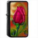 Artistic Flower Flowers Oil Windproof Black Lighter Briquet Encendedor L1451