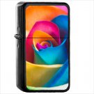 Artistic Flower Flowers Oil Windproof Black Lighter Briquet Encendedor L1858