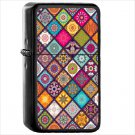 Artistic Flower Flowers Oil Windproof Black Lighter Briquet Encendedor L2923