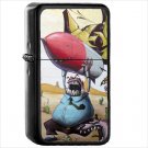 Artistic Graffiti Oil Windproof Black Lighter Briquet Encendedor L2111