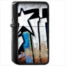 Artistic Graffiti Oil Windproof Black Lighter Briquet Encendedor L3273