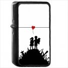 Artistic Love Oil Windproof Black Lighter Briquet Encendedor L1172