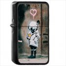 Artistic Love Oil Windproof Black Lighter Briquet Encendedor L1234