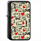 Artistic Love Oil Windproof Black Lighter Briquet Encendedor L1798