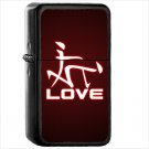 Artistic Love Oil Windproof Black Lighter Briquet Encendedor L1800