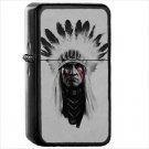 Artistic Native American Oil Windproof Black Lighter Briquet Encendedor L938