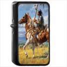 Artistic Native American Oil Windproof Black Lighter Briquet Encendedor L1481