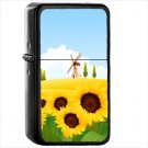 Artistic Nature Oil Windproof Black Lighter Briquet Encendedor L2803