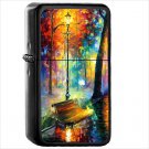 Artistic Painting Oil Windproof Black Lighter Briquet Encendedor L1898