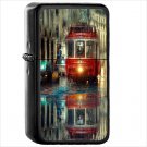 Artistic Painting Oil Windproof Black Lighter Briquet Encendedor L1899