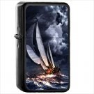 Artistic Painting Oil Windproof Black Lighter Briquet Encendedor L3692