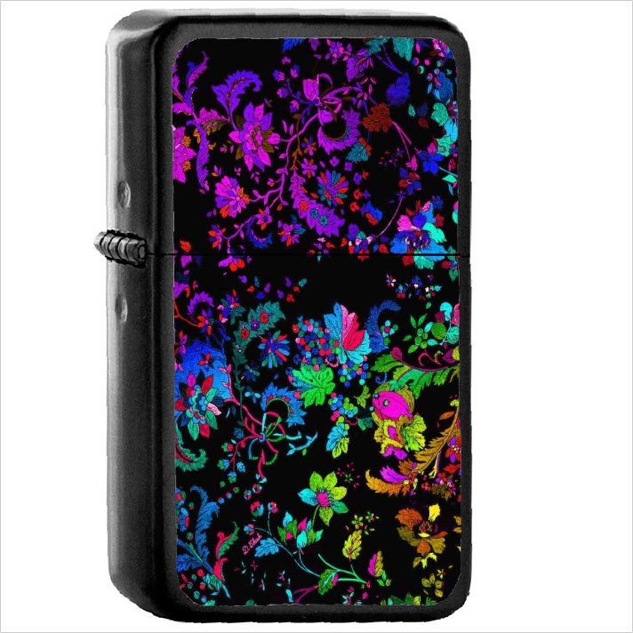 Artistic Psychedelic Oil Windproof Black Lighter Briquet Encendedor L904