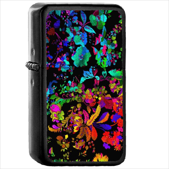 Artistic Psychedelic Oil Windproof Black Lighter Briquet Encendedor L905