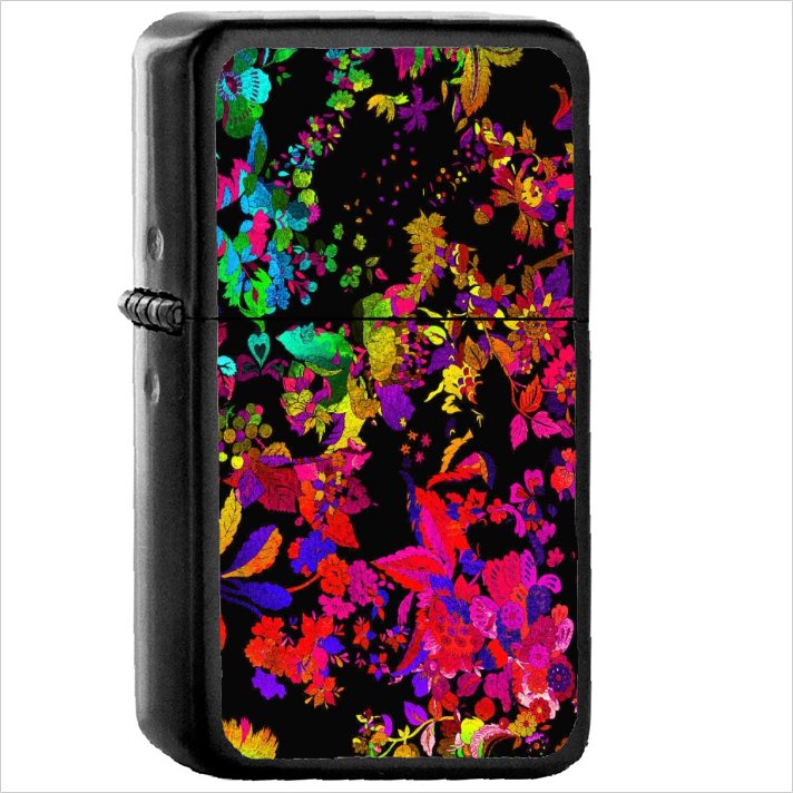Artistic Psychedelic Oil Windproof Black Lighter Briquet Encendedor L906