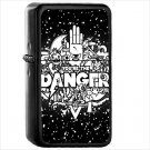 Artistic Psychedelic Oil Windproof Black Lighter Briquet Encendedor L1233