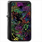 Artistic Psychedelic Oil Windproof Black Lighter Briquet Encendedor L1860
