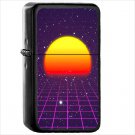 Artistic Retro Wave Oil Windproof Black Lighter Briquet Encendedor L3453